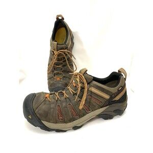 KEEN Voyageur Men’s Size 13 Brown Orange Steel Toe Hiking Safety Shoes Boots